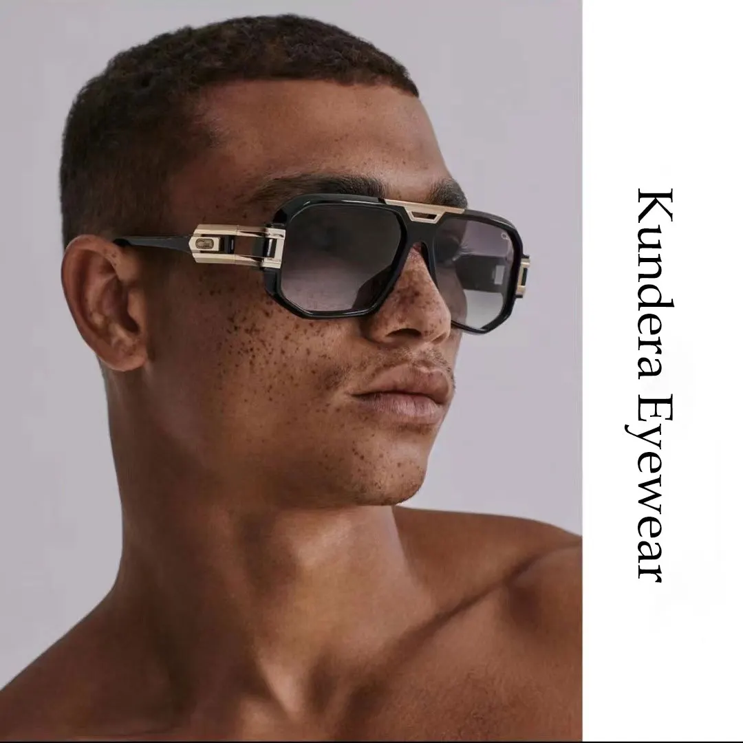 2024 new modern retro large frame men's luxury brand sunglasses street photography big brand sunglasses