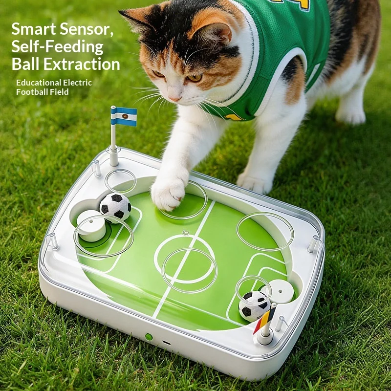 

AFP Interactive Cat Toy Smart Electric Soccer Ball Rolling Sensing Kicker Toy for Boredom Self Play Kitten Entertainment Pet Sup