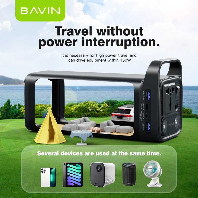 BAVIN PC021S Support 22.5W Fast Charging 150W High Capacity Mini Portable Power Bank Supply Travel Without Power Interruption