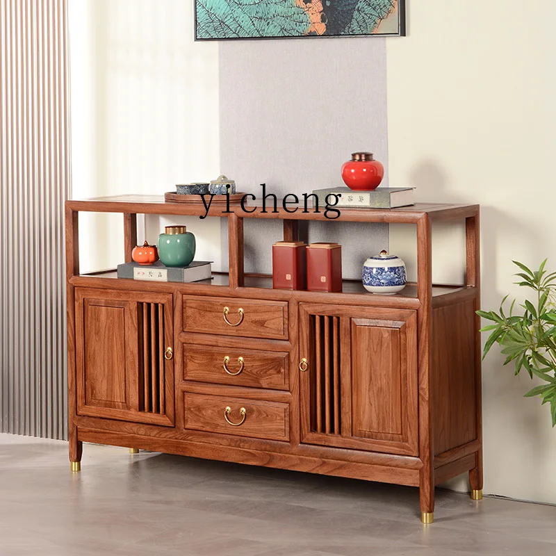 ZWS. Old elm dining side cabinet integrated storage cabinet against the wall living room display cabinet