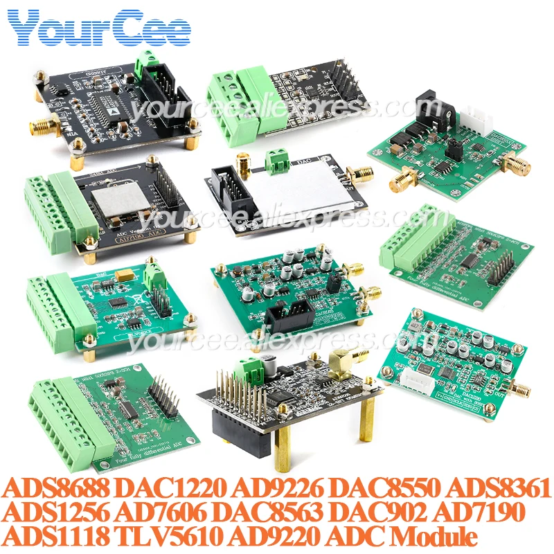 ADS8688 ADC Data Acquisition Module DAC8563 DAC1220 AD9226 DAC8550 ADS8361 ADS1256 AD7606 Analog-to-digital Conversion Board