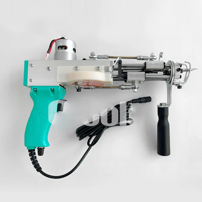 QI0E213 Pistola para mechones de alfombras 2 en 1, herramienta portátil para tejer reparación de alfombras