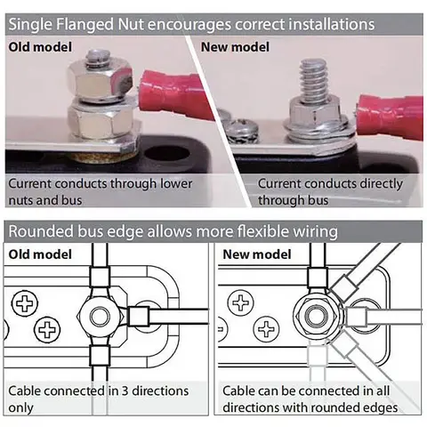 A Pair Terminal Blocks 12V 24V M10 Safe Red Black Power Distribution Stud Battery Junction Block Post For Car Truck RV 10 best sales 12v terminal - №10