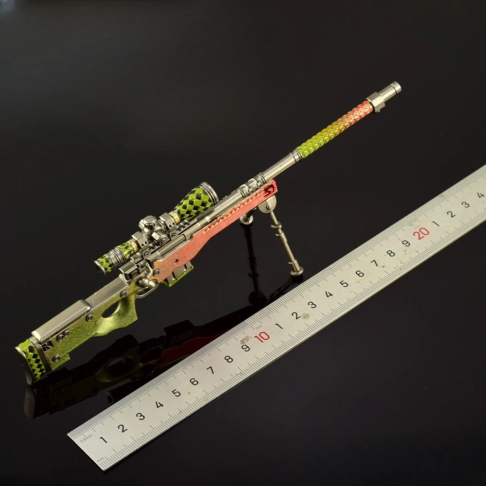 22cm CSGO Peripheral Model  AWPLegendary Dragon Gradient All-metal Handicraft Ornament Handmade Gift Desktop Ornament Decoration