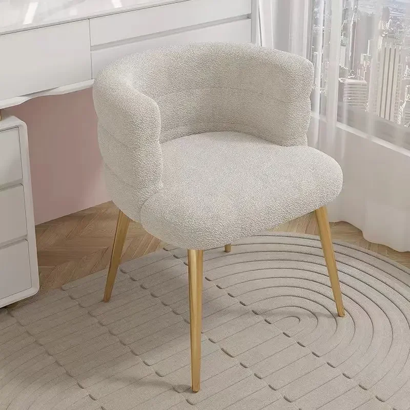 Ottomans Makeup Chairs Nordic Light Luxury Leisure Backrest Dressing Stools Nail Chairs Living Room Furniture Ottomans Stools