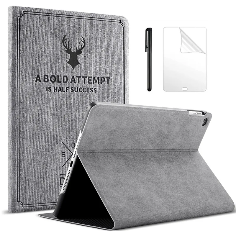 Deer PU Leather Case for New iPad mini5 ipad mini 5 7.9 inch 2019 Funda Stand Cover for ipad mini 4 tablet case +Film Pen