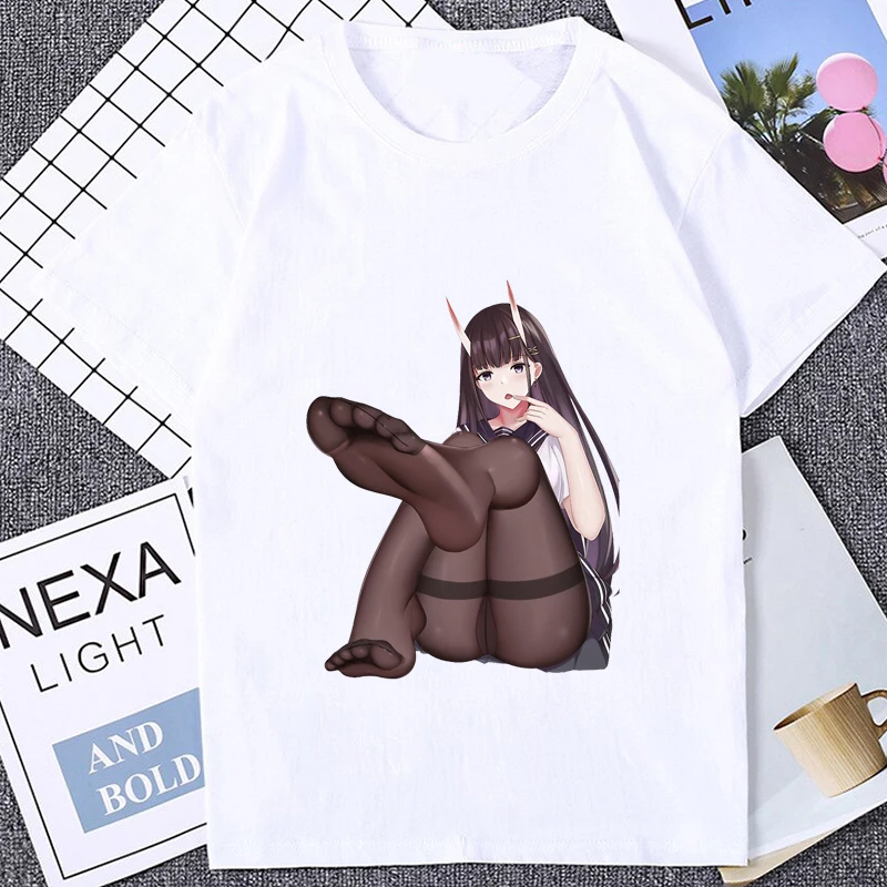 KAWAII Waifu Hentai Anime T Shirt Harajuku Manga H Creativity Acg Aesthetic Otaku Tshirt Babe Clothing Streetwear Fashion Tees