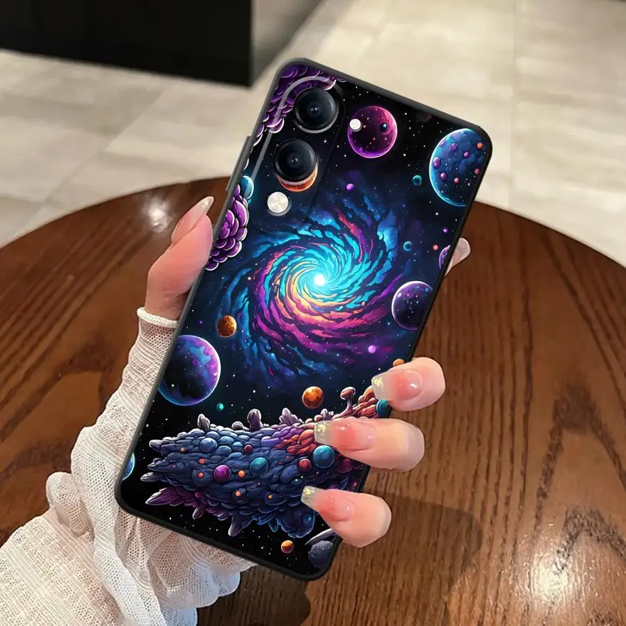 Мягкий чехол для телефона Vivo V29 Y51S Y78 Y50 Y95 Y75 Y81 V25 V30 Y71 Y91 Y52S Y93 Y53S V21E V23 V27 Космическое звездное небо
