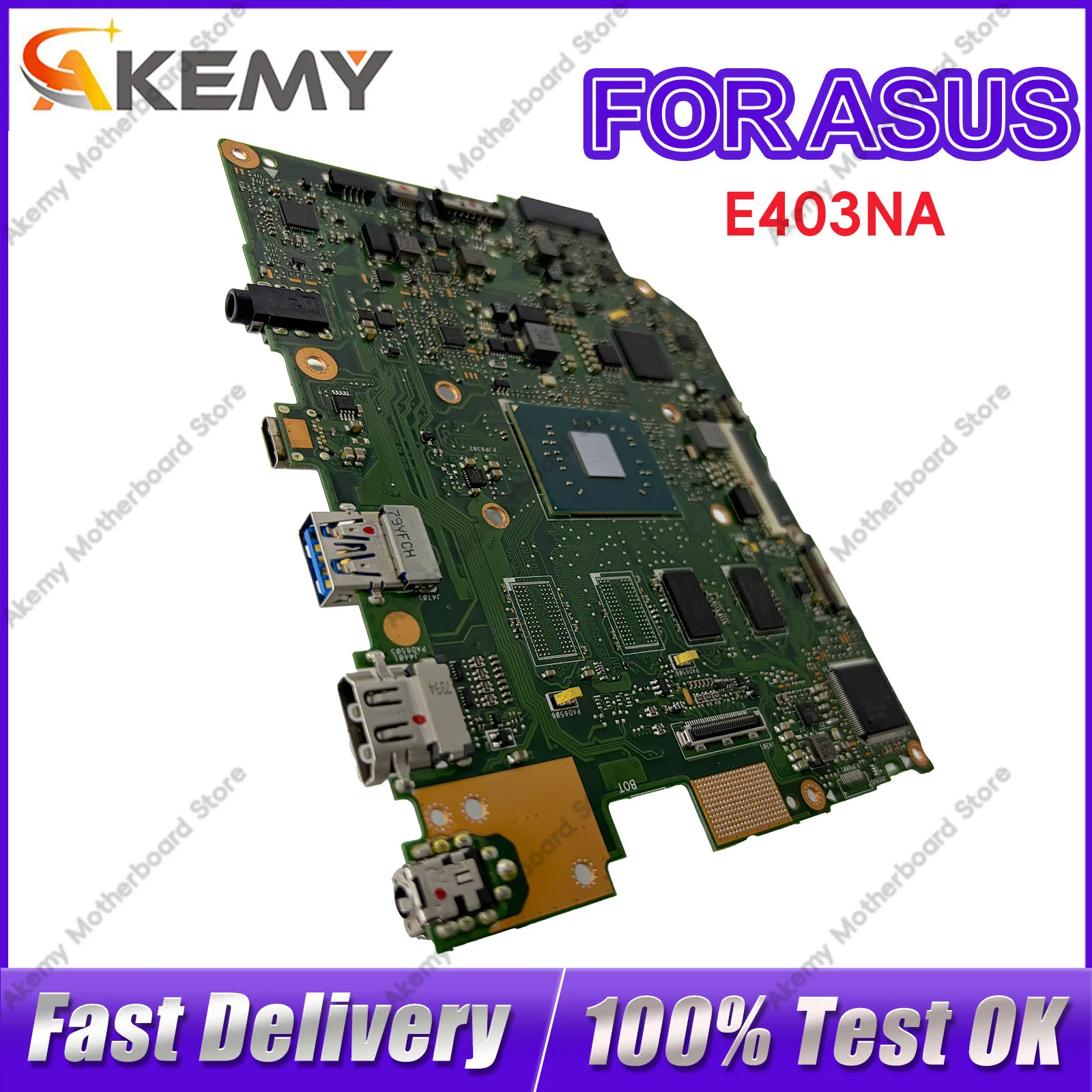 E403NA Laptop Motherboard For ASUS EeeBook E403N R416N E403NA X400N Mainboard With N3350 N4200 CPU 100% tests OK fast ship