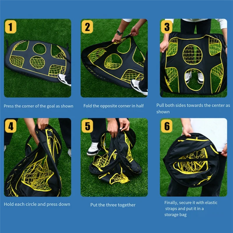 B06C-3 In 1 Football Goal 1.2Mx0.8M Football Goals For Kids Kids Soccer Goal Net Portable Football Training Set Durable Easy Ins