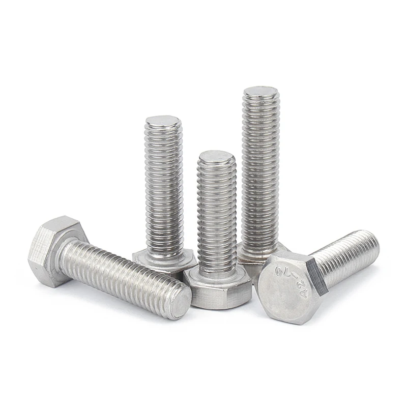 5/20pcs External Hex Hexagon Head Screws with Full Thread M4 M5 M6 M8 304 Stainless Steel Hexagon Head Bolt DIN933