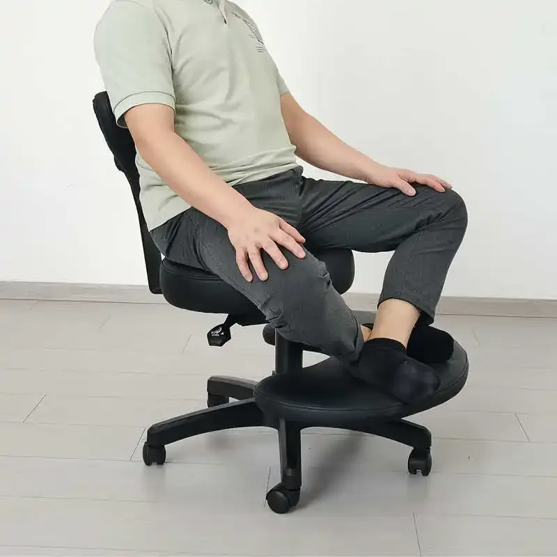 Silla ergonómica con patas cruzadas y ruedas para uso doméstico o como muebles de oficina, silla de escritorio, silla para arrodillarse de altura ajustable