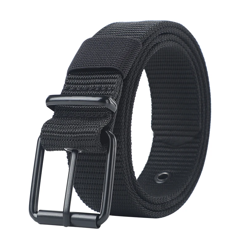 Lengthened needle buckle belt men\'s canvas porous  durable and strong men\'s outdoor belt casual jeans with women\'s fashion belt