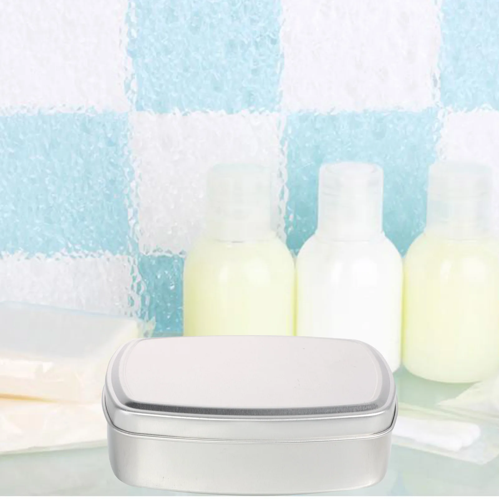 

8Pcs Aluminum Soap Boxes H made Round Cans Silver Color Lightweight Portable Storage Holders for Travel Cosmetics