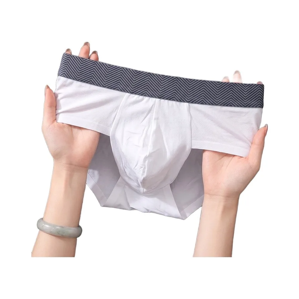 Men's Seamless Briefs Underwear Bulge Pouch Mid-Waist Solid Breathable Panties Elastic Bulge Pouch Lingerie Underwear Shorts