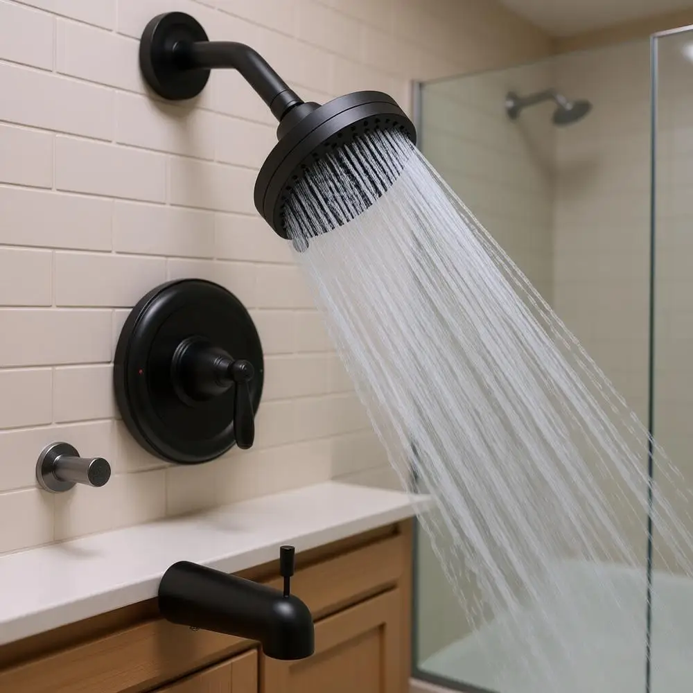 

Replacement T2153BL Brantford Trim Kit, Matte Black Shower Trim Kit, Including Multi-Function High-Pressure Shower, Easy to Inst