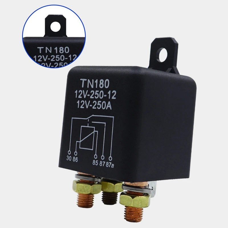 Car Relay 12V 250A Continuous Type High Power Motorcycle Battery Control Switch Terminal Automotive Starter Relay