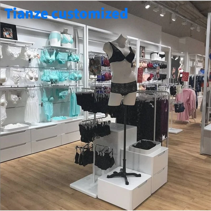 

（customized）Modern Bra and Underwear Shop Interior Layout Decoration Design Factory Price Wooden Lingerie Bar Underwear Display