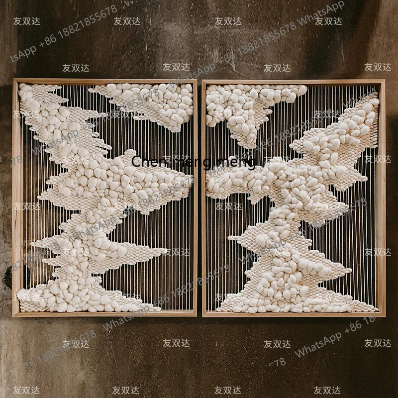 

Wabi Sand wind decorative painting simple three-dimensional living room background wall hanging painting high sense