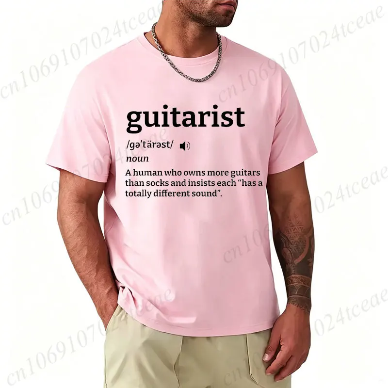 Funny Guitarist Definition Graphic T‑Shirt Music Lover Guitar Player Humor Dictionary Slogan Tee Rock Music Casual Unisex Tops