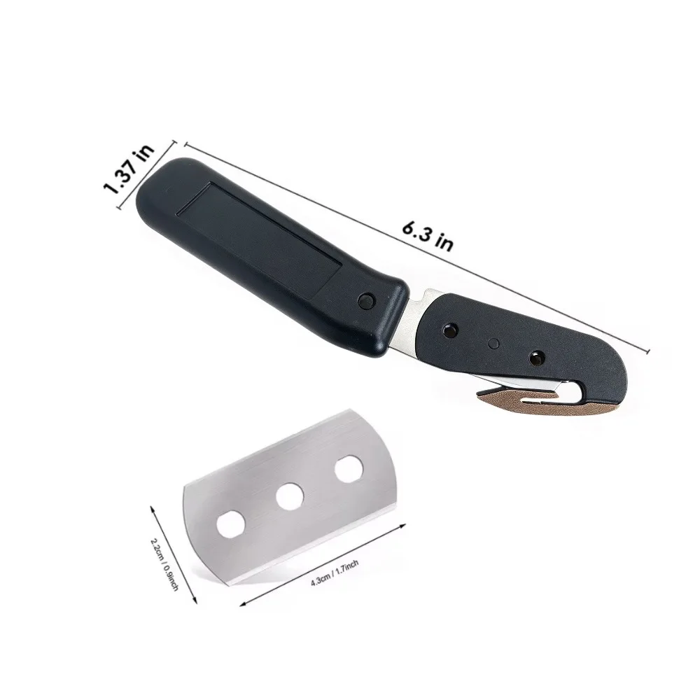 Safety Single Heads Vinyl Car Wrap Film Cutter Knife Paper Backing Slitter Carbon Fiber Cutting Tool Car Stickers Cutter w/PTFE
