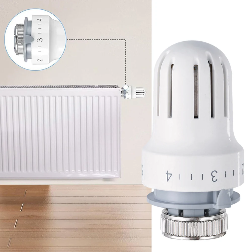 1Pcs Radiator Thermostatic Head M30x1.5 Threaded Connections Heater Control Thermostat Self-Adjustment Heating Valve Tool