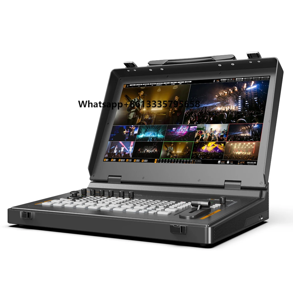 

AVMATRIX SHARK S8X PLUS 17.3" Portable 10-channel SDI/HDMI Streaming Video Switcher PTZ Control Recording Playback with Chroma