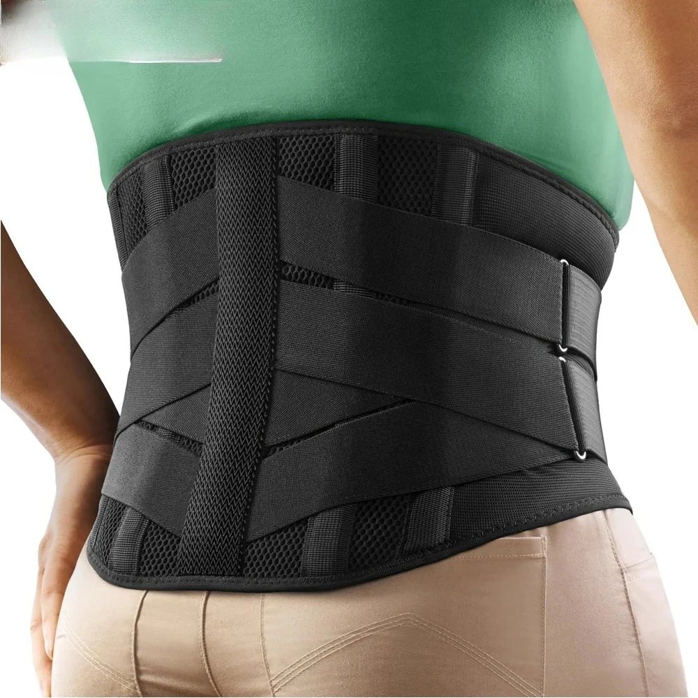 

1 шт. подтяжки для облегчения боли в пояснице с 5 опорами, дышащая поддержка талии для мужчин и женщин, противоскользящий поясничный поддерживающий пояс