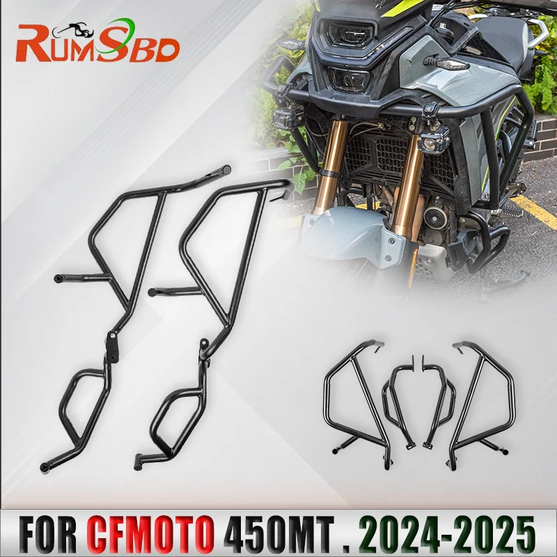 

Engine Guard Bumper Fall Protect Highway Crash Bar Motorcycle Frame Upper Lower Bumper for Cfmoto 450 Mt 2024 2025