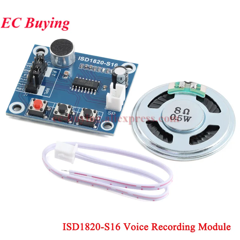 ISD1820-S16 Audio Recording Module ISD1820 With Loudspeaker Voice Board Telediphone Module Board Speaker With Microphones