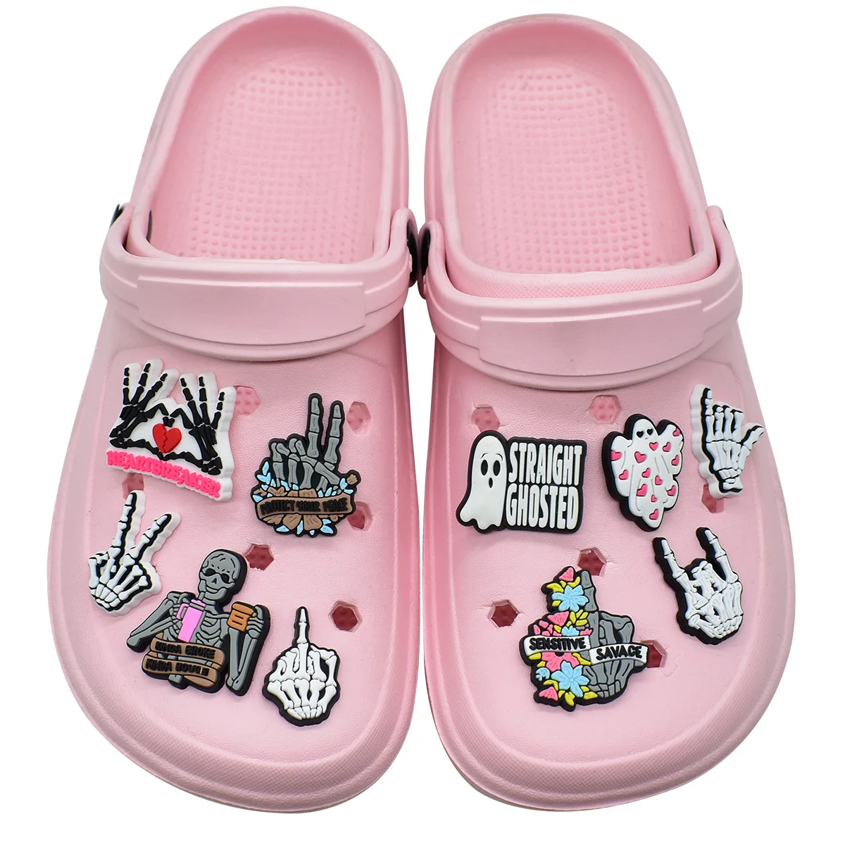Skeleton Shoe Charms for Crocs Accessories Pin Clogs Bubble Slides Shoe DIY Shoe Decoration Buckle Charms Party Gift image 3