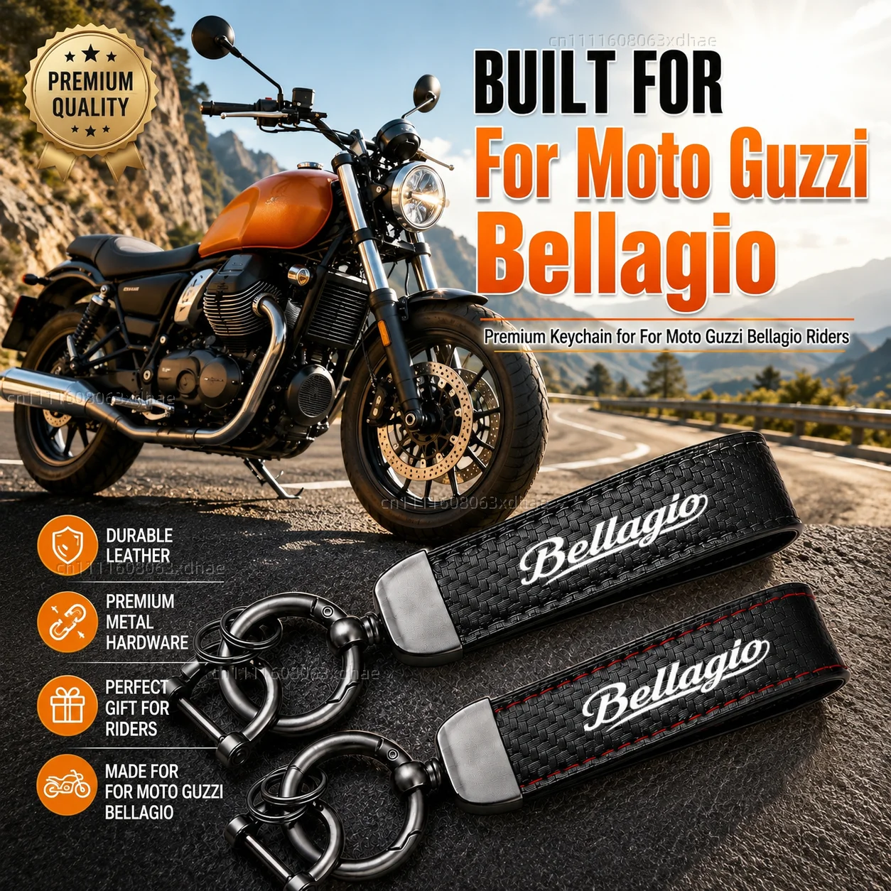 

High-Grade Leather Motorcycle Keychain Holder Keyring Accessories For Moto Guzzi Bellagio 2007-2013 Retro
