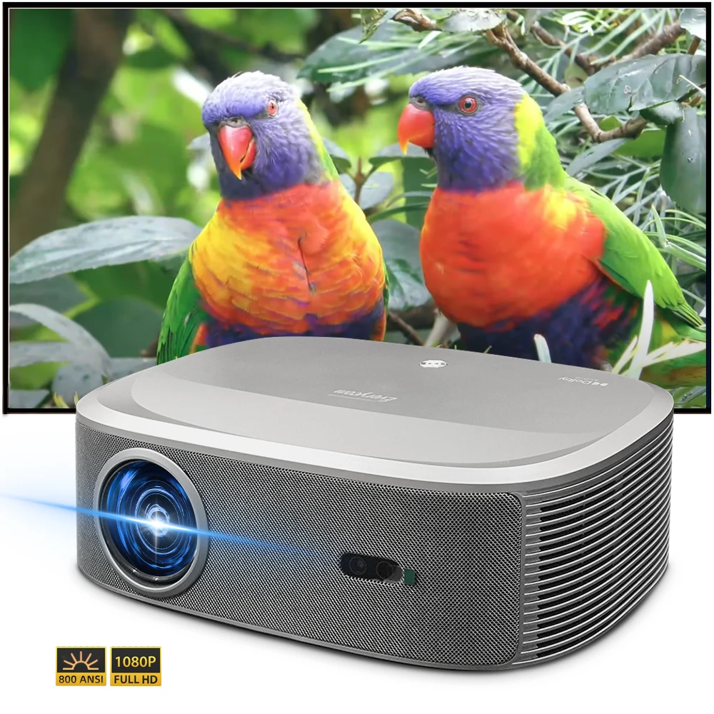 شعاع الصمام الثنائي الباعث للضوء أفضل جهاز عرض لاسلكي صغير 100 بوصة لحفلات السينما 4k مع مكبرات صوت