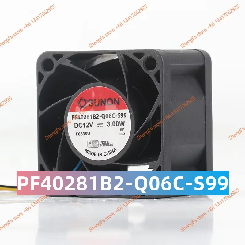 Jianzhun PF40281B2-Q06C-S99 4028 40X40X28MM 4CM 12V 3.0W PWM speed control silent cooling fan motor
