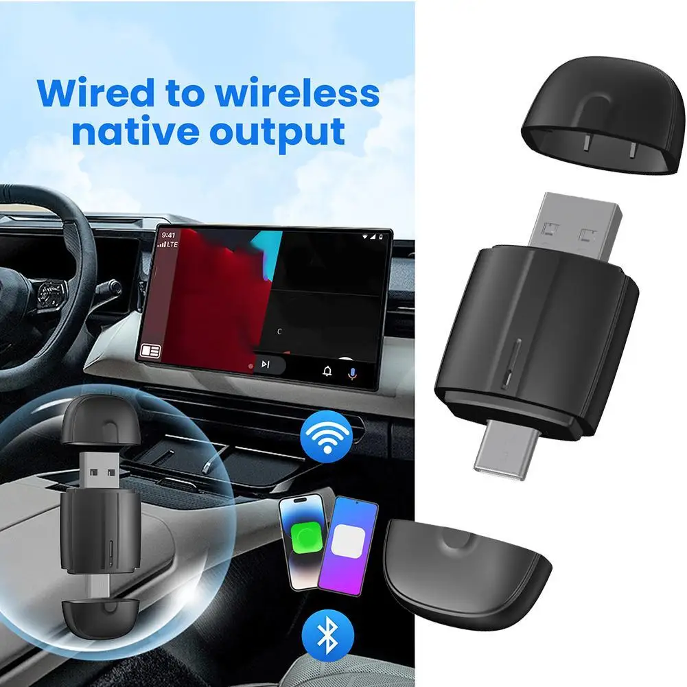 

2 In 1 Wireless Android Auto Adapter Plug And Play Seamless Switching Between Two Systems Wide Range Of Car Models Compatible