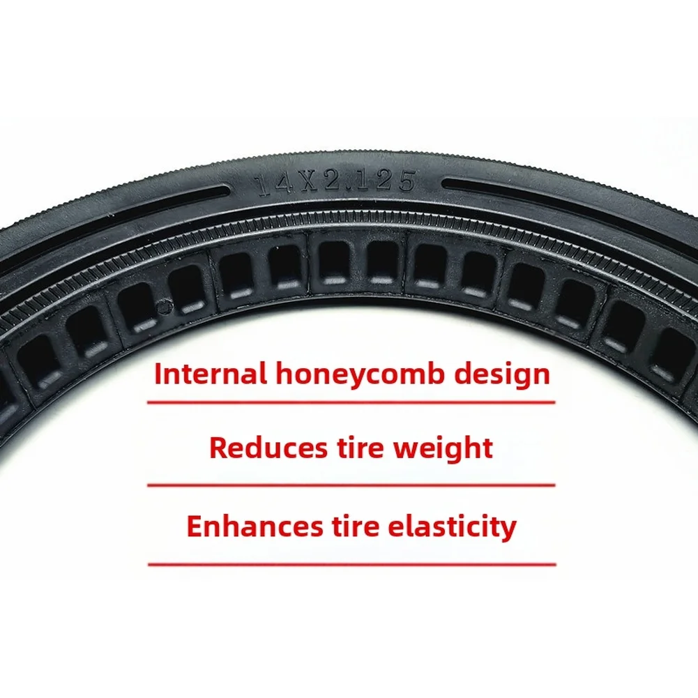

14 Inch 14x2.125 Solid Rubber Tire For Electric Scooter Off Road Use Anti Puncture Wear Resistant For Electric Bicycle