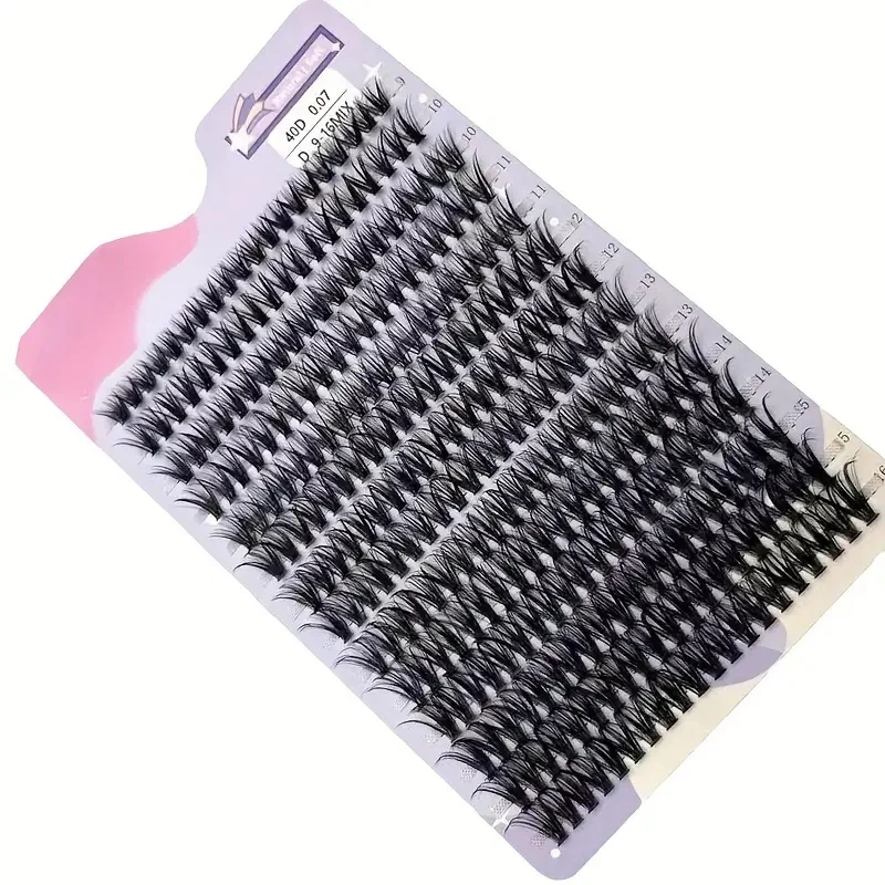 280 pçs cílios clusters cílios individuais mix d curl cluster cílios 9-16mm volume cílios postiços finos diy em casa