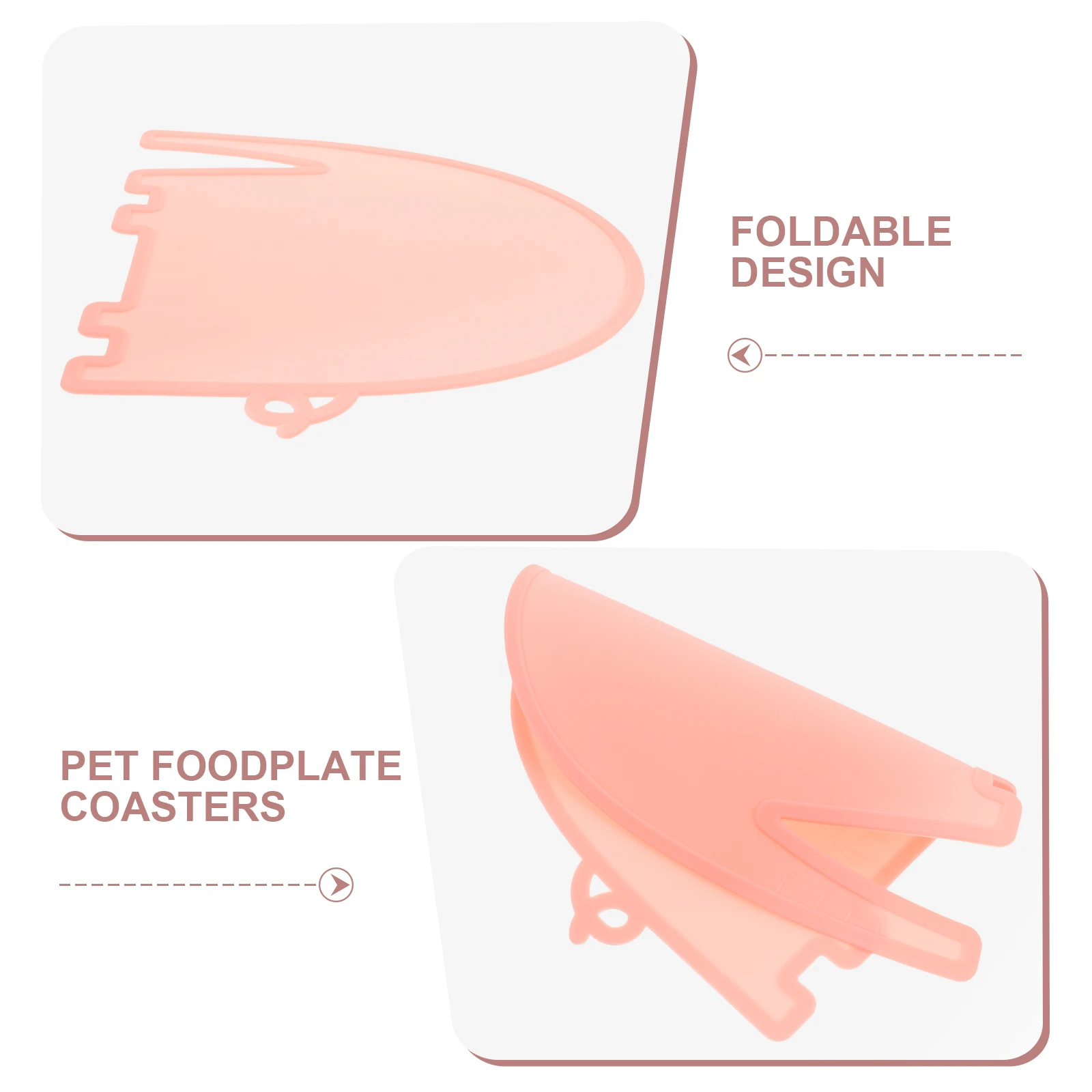 

Pet Silicone Mat for Dog Cat Food Bowl Pad Pink Non slip Easy Clean Reusable Water resistant Feeding Placemat Protect Floors Pet