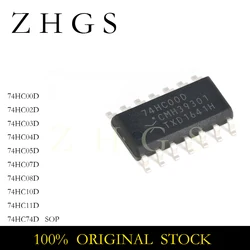 10PCS 74HC00D 74HC00 SN74HC00DR SOP-14 74HC02D 74HC03D 74HC04D 74HC05D 74HC07D 74HC08D 74HC10D 74HC11D 74HC74D 74HC74 74HC30D