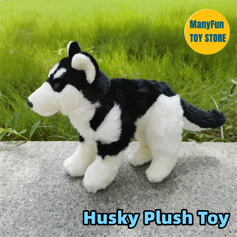 

Husky Dog High Fidelity Anime Cute Plushie Eskimo Sled Dog Plush Toys Lifelike Animals Simulation Stuffed Doll Kawai Toy Kids