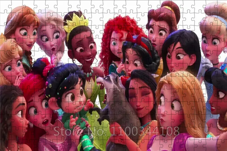 300/500/1000 Pezzi Principesse Disney Puzzle Wreck-It Ralph Puzzle Del Fumetto Giocattoli Fatti A Mano Giochi Educativi Per Bambini