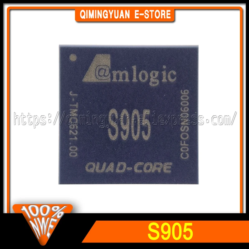 Original S905 BGA quad-core 64-bit ARM Cortex-A53 architecture SoC 2.0GHz Mali-450 GPU intelligent 4K 60fps video decoding chip