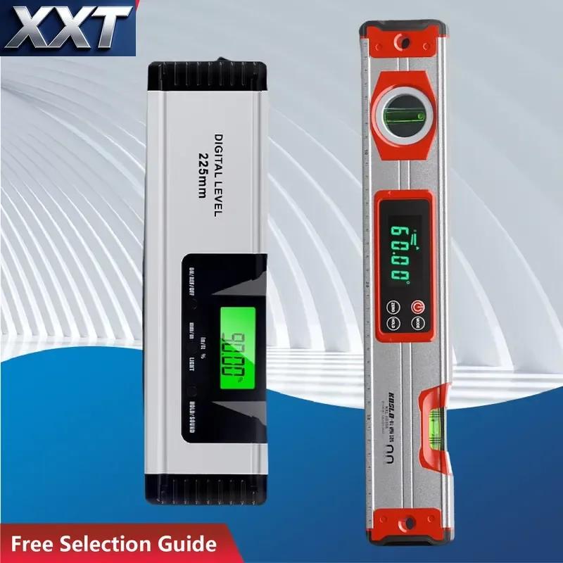 XXT 2026 Hot Sell High‑Precision Electronic Inclinometer Angle Finder LED Magnetic Level Ruler Measuring Gauge