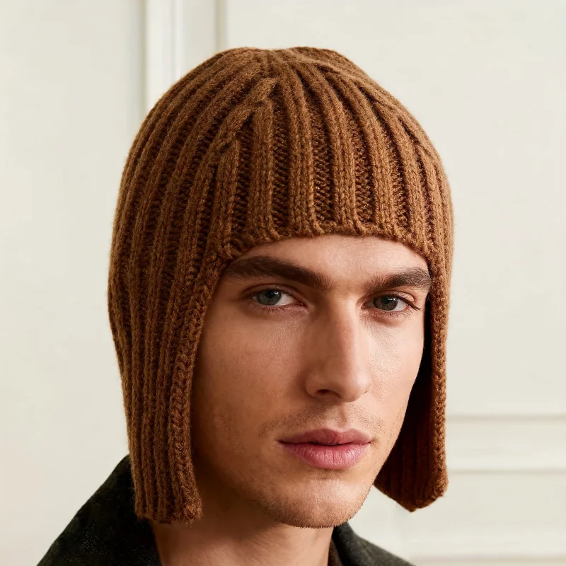 

Unisex Warm Ear Protection Beanie Hat Winter Hot Girl Wig Knitted Hat Outdoor Fashionable Hair Styling Travel Man Balaclava Cap