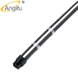 Angitu 20/30cm 6Pin GPU/PCIE Male to Female PSU Extension Power Cable Premium 11 Colors UL 1007 18awg With Combs