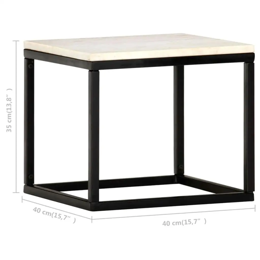 para mesa de centro com textura de mármore branco 15,7x15,7x13,8 pedra real design moderno e elegante