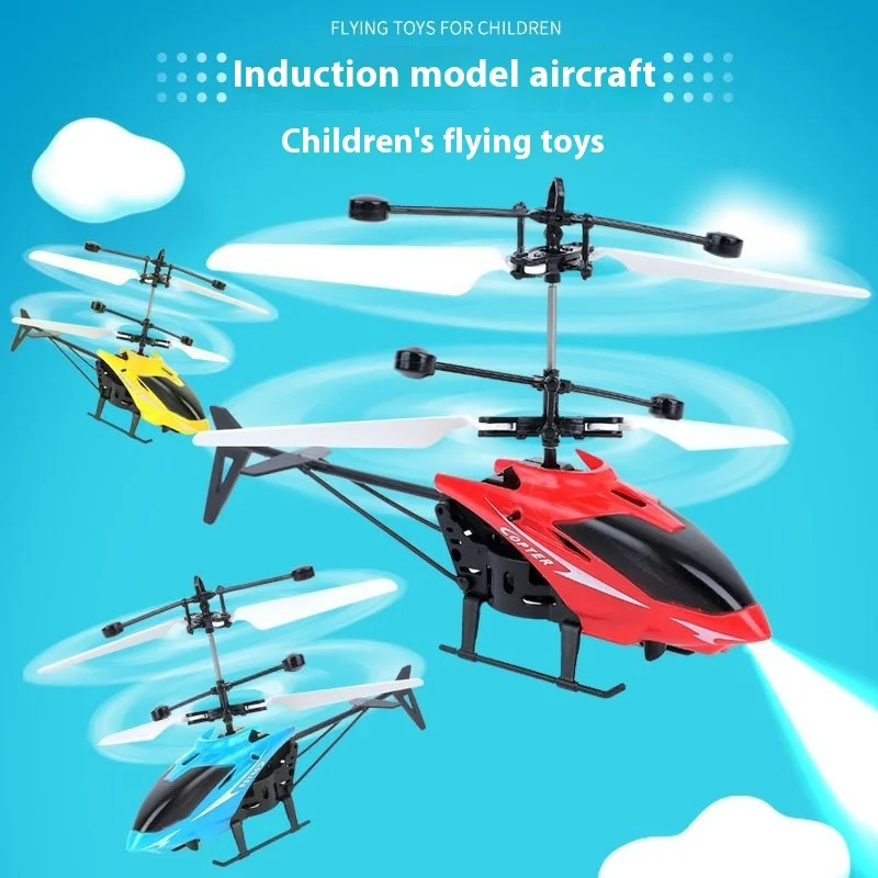 Suspended Induction Remote Control Two-Way Helicopter, Drop Resistant And Playable, Rechargeable Flying Children'S Toy With Ligh