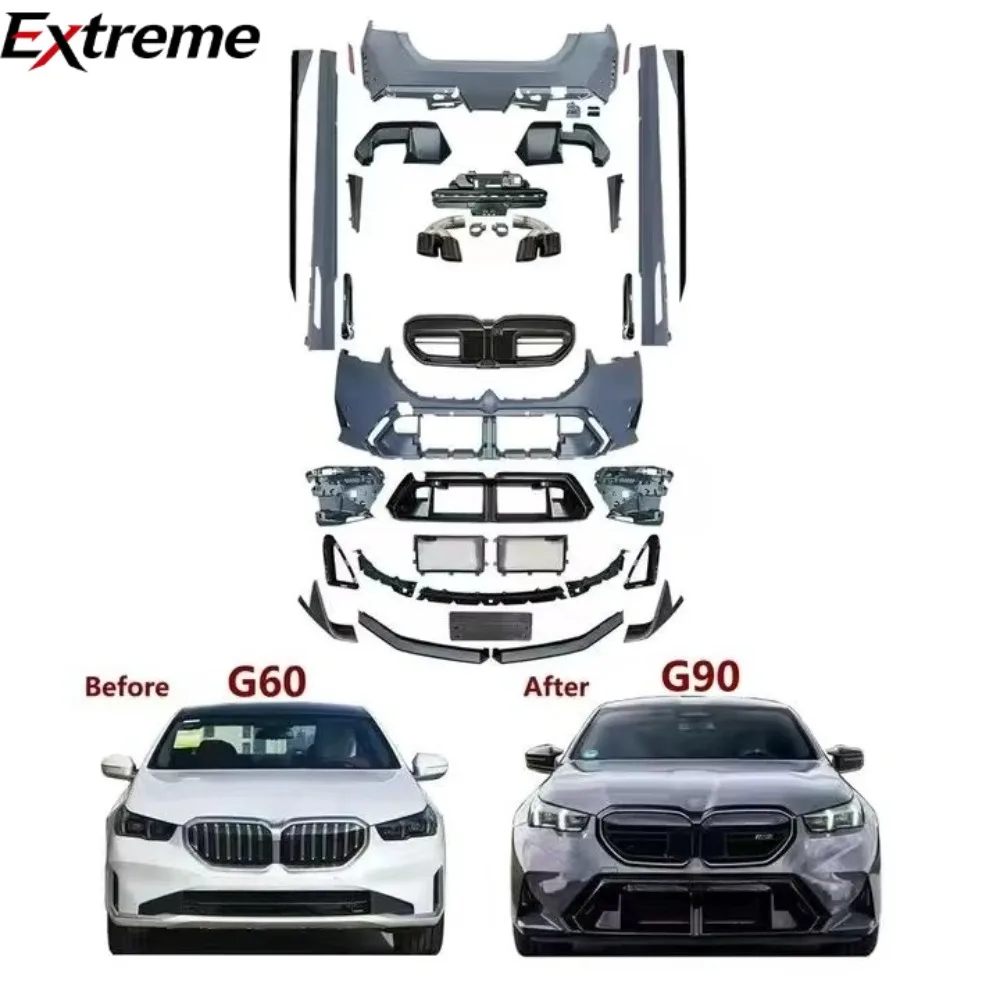 Hot Sale Car Bumpers Body Kit for BMW 5 SERIES G60 2024-2026 Facelift to G90 M5 Model.