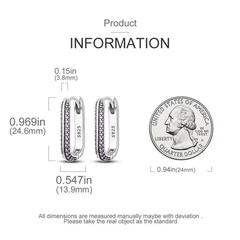 2024 nuovi orecchini a cerchio rettangolari in argento Sterling 925 orecchini dorati con zirconi intarsiati per gioielli di lusso regalo di nozze da