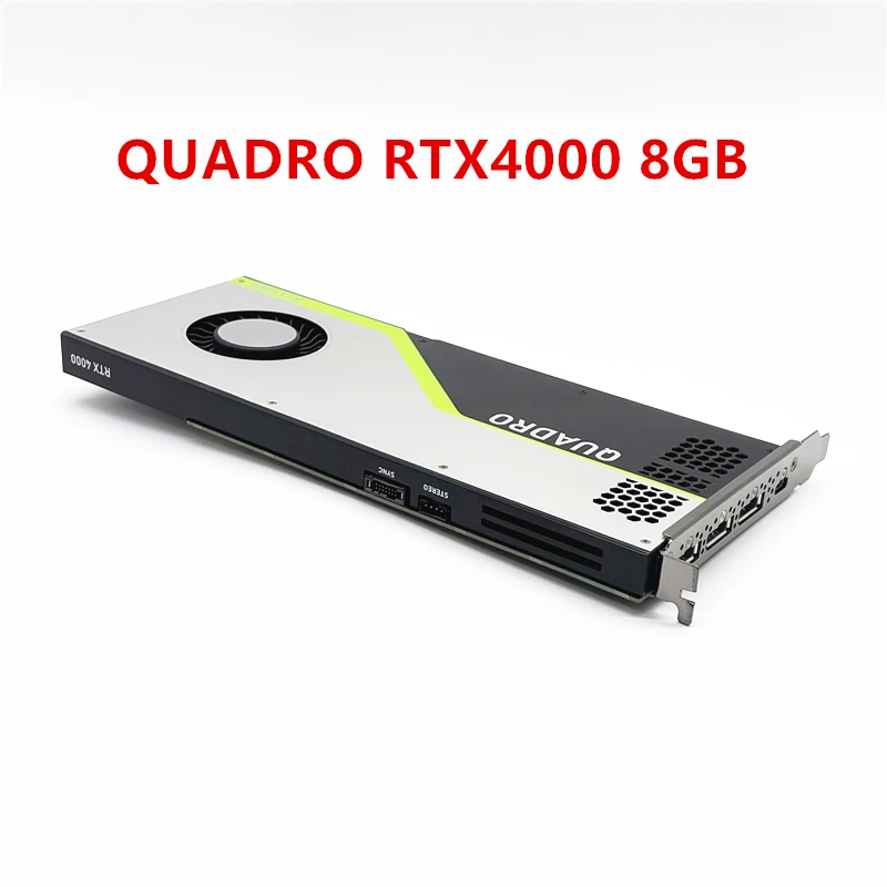 بطاقة الرسومات Quadro RTX4000 الأصلية 8GB بطاقة الرسومات المهنية راي تتبع النمذجة ثلاثية الأبعاد والتقديم UG/CAD AI الذكية